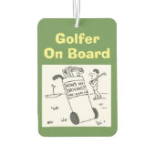 ゴルフ – "私の運転は？" 漫画 カーエアーフレッシュナー (裏面)