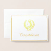 ゴルフ 箔カード (封筒付き正面)