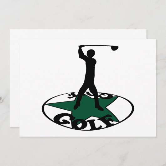 ゴルフ – 素晴らしいゲーム 招待状 (正面/裏面)