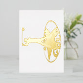 ゴルフ – 素晴らしいゲーム 箔招待状 (立ち正面)