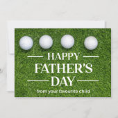 ゴルフ 緑の芝生でゴルファーの父の日 シーズンカード (正面)