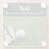 ゴルフ。自分で取遊り寄せる術。 ガラスコースター (裏面)