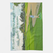 ゴルフ – 苦しみ方 キッチンタオル (縦)