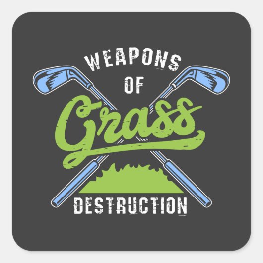 ゴルフ – 草を破壊する武器 スクエアシール (正面)