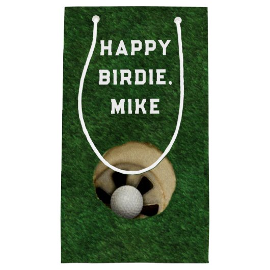ゴルフ 誕生日 小さなギフトバッグ スモールペーパーバッグ (正面)