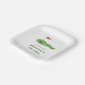 ゴルフ 誕生日 紙皿 (傾斜あり)