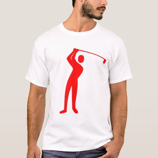 ゴルフ – 赤 Tシャツ (正面)