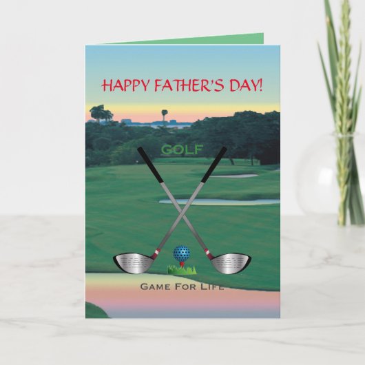 ゴルフ – 「退職した命のゲーム」 カード (正面)