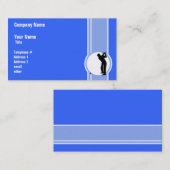 ゴルフ；青 名刺 (正面/裏面)