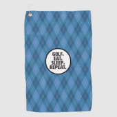 ゴルフ，食べ睡眠，繰り返しゴルフタオル ゴルフタオル (正面)