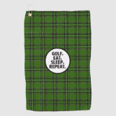 ゴルフ，食べ睡眠，繰り返しゴルフタオル ゴルフタオル (正面)