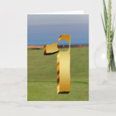 ゴルフ。1つの穴。 カード (正面)