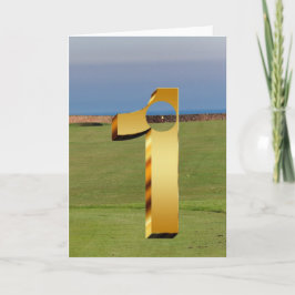 ゴルフ。1つの穴。 カード