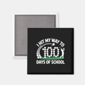 ゴルフ 100日間の学校生活 面白い先生 生徒 100日目 マグネット (正面/裏面)