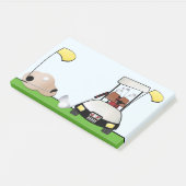 ゴルフ – 10" x 6" Post-it®注意事項 ポストイット (アングル)