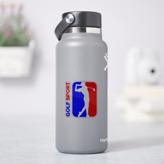 ゴルフ | 3"x 3" – 光沢透明ステッカー シール (HydroFlask)
