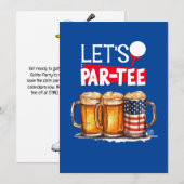 ゴルフ 4th of July 独立記念日パーティー 招待状 (正面/裏面)