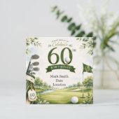 ゴルフ 60歳の誕生日 招待状 (スタンド正面)