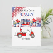 ゴルフ 7月4日 独立記念日 バーベキュー 招待状 (スタンド正面)