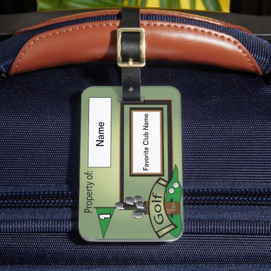 ゴルフ🏌️ ‍ ♂️ | DIY文字 |緑 ラゲッジタグ (正面インサイチュ2)