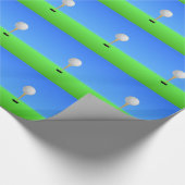 ゴルフ – Golf Ball on a Tee ラッピングペーパー (角)