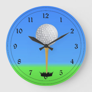ゴルフ – Golf Ball on a Tee ラージ壁時計