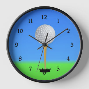 ゴルフ – Golf Ball on a Tee 壁時計