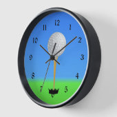ゴルフ – Golf Ball on a Tee 壁時計 (傾斜)