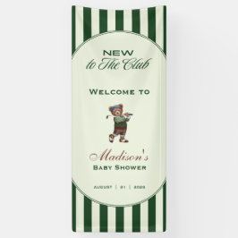 ゴルフ "NEW TO THE CLUB" ベビーシャワー ウェルカム 横断幕