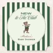 ゴルフ "NEW TO THE CLUB" ベビーシャワー コースター (正面)