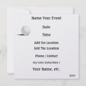 ゴルフ – SRF 招待状 (裏面)