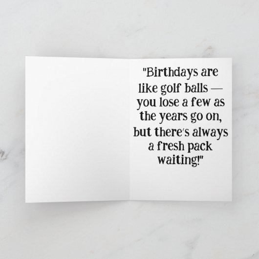 *~*ゴルフAP94シニアマンユーモアおもしろい誕生日カード サンキューカード (内部)