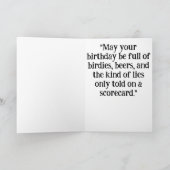 *~*ゴルフAP94シニアユーモアおもしろいマン誕生日カード サンキューカード (内部)