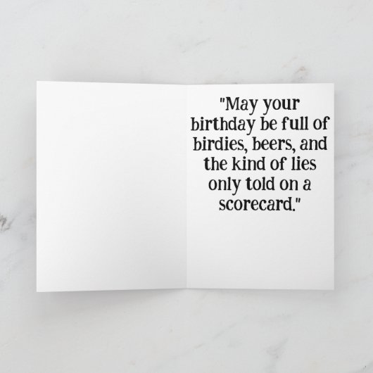 *~*ゴルフAP94シニアユーモアおもしろいマン誕生日カード サンキューカード (内部)