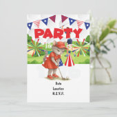 ゴルフCATゴルファーパーティー第4日7月の独立記念日 招待状 (スタンド正面)