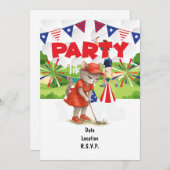 ゴルフCATゴルファーパーティー第4日7月の独立記念日 招待状 (正面/裏面)