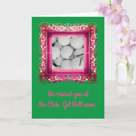ゴルフGet Well Card、5" x 7"折り畳みGet Well Card カード