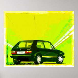 ゴルフGTi MkIの緑 ポスター