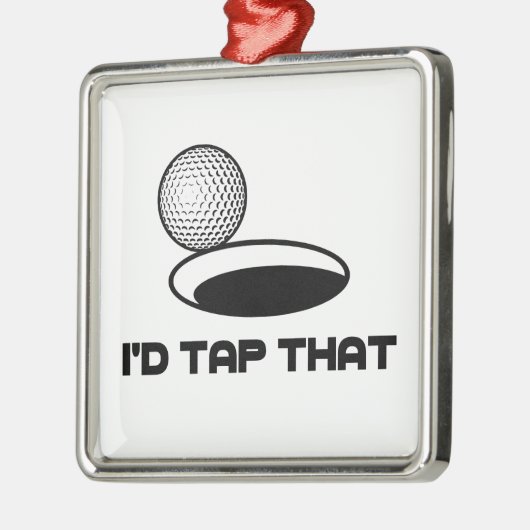 ゴルフIはそれを叩きます メタルオーナメント (左)