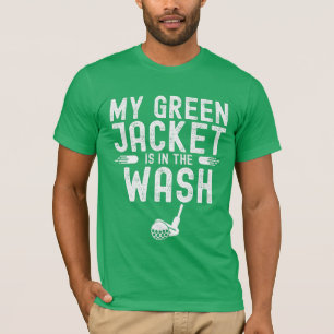 ゴルフMYグリーンジャケットが洗濯されている Tシャツ