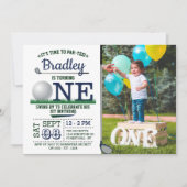 ゴルフPAR-TEE 1stバースデーフォト 招待状 (正面)