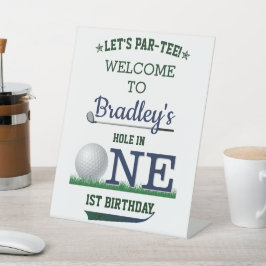 ゴルフPAR-TEE 1st誕生日へようこそ 台座サイン