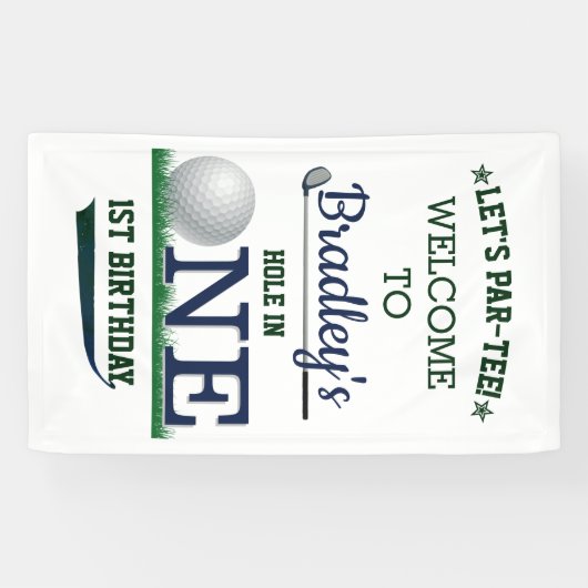 ゴルフPAR-TEE 1st誕生日へようこそ 横断幕 (横)