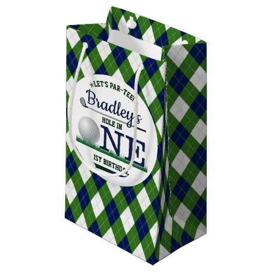 ゴルフPAR-TEE 1st誕生日 スモールペーパーバッグ (正面アングル)