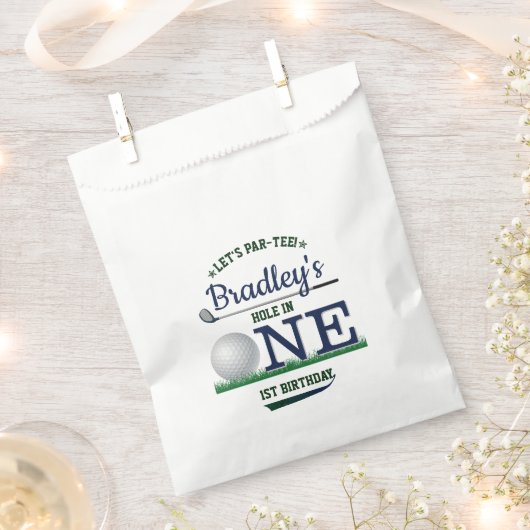 ゴルフPAR-TEE 1st誕生日 フェイバーバッグ (クリップ留めされた状態)