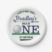 ゴルフPAR-TEE 1st誕生日 ペーパープレート (正面)