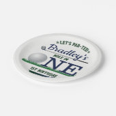 ゴルフPAR-TEE 1st誕生日 ペーパープレート (アングル)