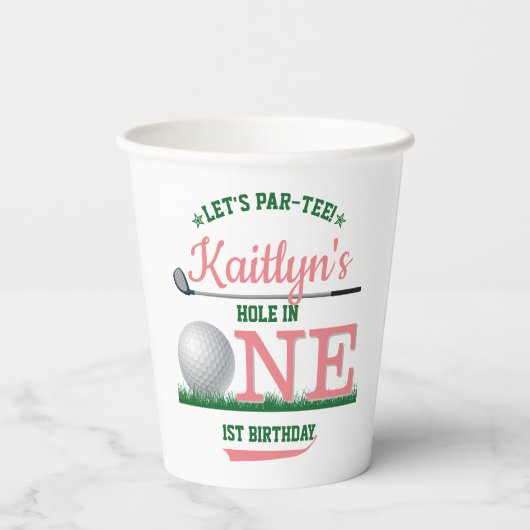 ゴルフPAR-TEE 1st誕生日 紙コップ (裏面)