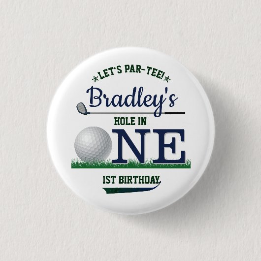 ゴルフPAR-TEE 1st誕生日 缶バッジ (正面)