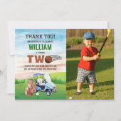 ゴルフPAR-TEE 2ndバースデーフォト サンキューカード (正面)